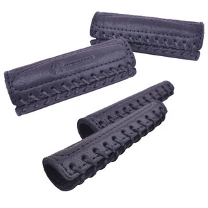 Cowhide Leather Motorcycle Handlebar Grips + Brake Clutch Cover (Small Size) - Picture 1 of 34