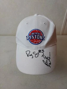 Detroit Pistons Signed by Rodney Stuckey & Richard Hamilton APC White Hat Cap - Picture 1 of 7