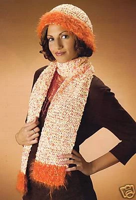 COZY Shoulder Scarf/Hat & Scarf Set/Crochet Patterns INSTRUCTIONS ONLY - Image 1 of 2