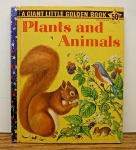 PLANTS & ANIMALS Giant Little Golden Book c1958 First Ed "A" Jane Werner Watson - Picture 1 of 8