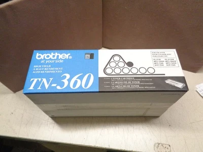 Genuine Brother High Yield Toner Ink Cartridge TN-360 Black 140801 Factory Seale - Image 1 of 4
