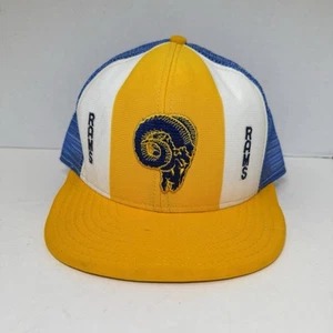 Vintage Los Angles Rams Snapback Hat AJD Lucky Stripes - Picture 1 of 6