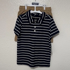 Tommy Bahama Kids 2 Piece Set Striped Polo Shirt & Shorts Outfit Size 5/6 - Picture 1 of 3