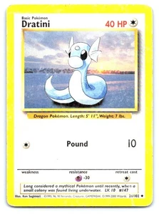 Dratini Pokemon Juego Base Poco Común 026/102 - Imagen 1 de 2