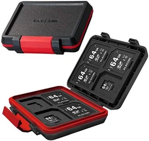 ELECOM memory card case SD8 sheet MicroSD8 Holds impact khaki CMC-SDCHD01BK F/S - Picture 1 of 7
