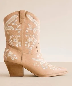 Botas occidentales Bailey para mujer OASIS SOCIETY color albaricoque bordadas talla 8 EE. UU. - Imagen 1 de 10