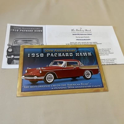 Danbury Mint 1958 Studebaker Packard Special 50TH  Brochure Paperwork Only 1:24 - Image 1 of 4