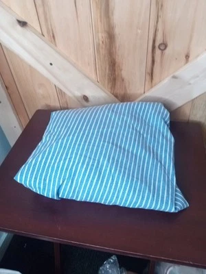 Vintage Oshkosh B'gosh Blue Striped Twin Fitted  Sheet  - Image 1 of 3