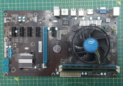 Mainboard H81 BTC KING per mining 6 GPU + Pentium G4400 + 4GB  DDR3 #Back2eBay - Immagine 1 di 4