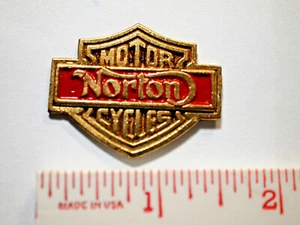 Norton Motorcycle Pin , Vintage Gold Brassytone - Picture 1 of 3