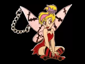 Prendedor Fantasía - Disney Tinker Bell Gótico Brillo Alas y Vestido Punk Cadena LE 100 - Imagen 1 de 2
