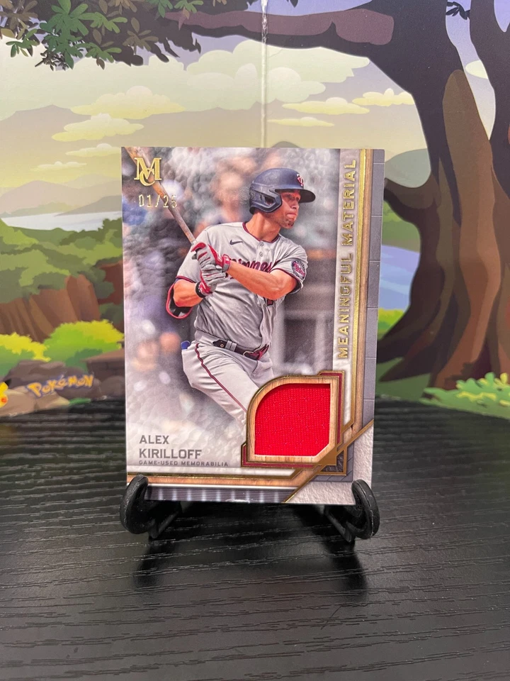 Alex Kirilloff MMR-AKI - 2023 Topps Museum Collection - Material Relic Gold /25 - Image 1 of 3