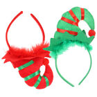  4 Pcs Elf Hat Hairbands Xmas Party Headbands Decors Accessories for Kids Miss