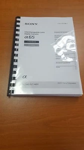 SONY SLT A65 CAMERA FULLY PRINTED INSTRUCTION MANUAL USER GUIDE 214 PAGES A5 - Picture 1 of 1