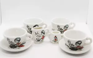 Vintage Children’s Tea Set 10 Pieces Little Girl with Carraige Made In Japan - Picture 1 of 19