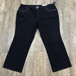 NUOVI CJ Banks BARELY BOOT taglio taglia 24 WP pantaloni denim jeans neri vita alta 44x28,5 - Foto 1 di 13