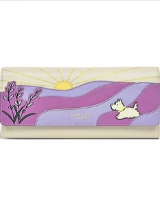 Brand New Radley Lavender Fields - Large Flapover Matinee Purse - Birch RRP £99 - Picture 1 of 5