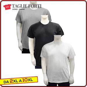 intimo uomo TAGLIE FORTI maglia girocollo maglietta cotone da 2XL a 10XL Maxfort - Foto 1 di 9