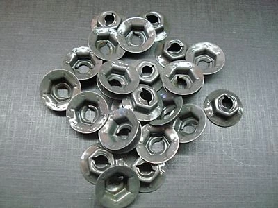 25 件 3/16 英寸徽章铭牌黑色磷酸盐螺纹切割螺母适合道奇 — 第 1/3 张图片