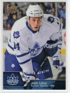 Base de hockey Josh Leivo 14-15 cubierta superior AHL SP #111 Toronto Marlies - Imagen 1 de 1