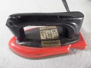Vintage Children's Toy Red Electric Iron Wolverine Company 1950s Metal Ironing - Picture 1 of 7