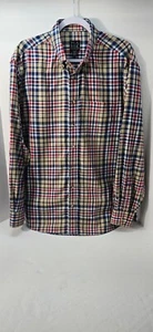 Jos A Bank Traveler Shirt Men XL Tailored Fit Plaid Long Sleeve Button Up - Picture 1 of 6