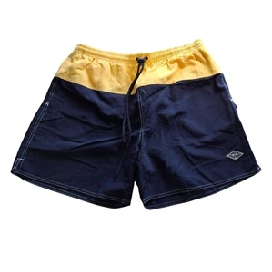Newport Mens Swim Trunks  XL Navy Yellow Colorblock Beach - Picture 1 of 9