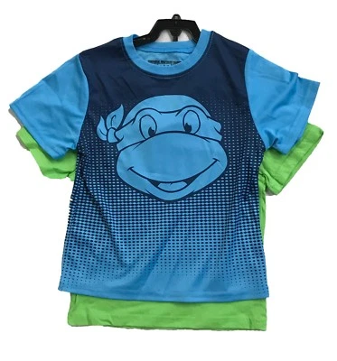 Nickelodeon TMNT Leonardo Little Boys' 2-Piece Tee Set Green/Blue - Image 1 of 4