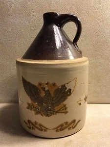 VTG ANTIQUE STONEWARE CROCK JUG MOONSHINE WHISKEY EMPTY BOTTLE  - Picture 1 of 7