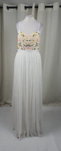 Needle & Thread Embroidery Floral Tulle Maxi Dress 10 uk rrp £49 CR055 BB 22 - Picture 1 of 13