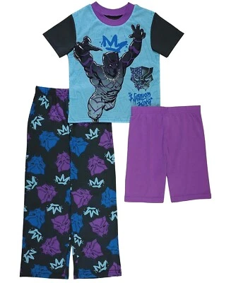 Marvel Black Panther Wakanda Warrior King Boy's 3-Piece Pajama Set - Image 1 of 2