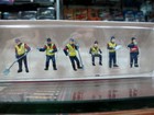 1:50 6pcs Figurine Blue Construction Workers Model Set Figure For Engineering