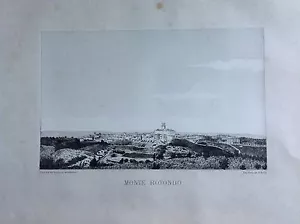 MONTE ROTONDO Rom Souvenirs de régiment ZUAVI PONTIFICI Radierung 19. Jahrhundert - Bild 1 von 1