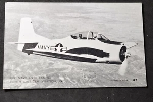 EXHIBIT SUPPLY ARCADE AIRPLANE CARD US NAVY T-28B TRAINER #37 - Picture 1 of 1