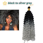 Ombre Short Water Wave Braids Twist Crochet Hair Extension Afro Deep Curly Kinky
