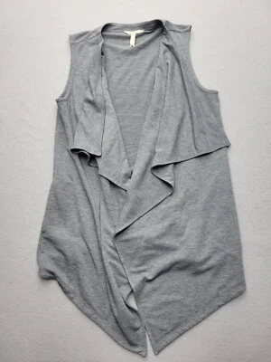 Chaleco Matilda Jane Mujer Grande Gris Suéter Solapa Sólido Abierto Mezcla Poliéster Foto 1 de 4