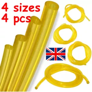 4X 4Sizes Petrol Fuel Gas Pipe Line Hose Tubing for Strimmers Chainsaws Trimmers - Picture 1 of 16