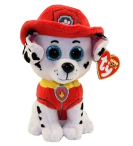 TY BEANIE BOOS PAW PATROL MARSHAL PELUCHE 24 CM T 96322 MEDIO - Picture 1 of 1