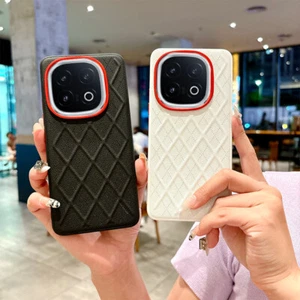 Para ViVO iQOO 13, Moda Híbrida Rejilla Cuero Cubierta Carcasa Estuche Premium - Imagen 1 de 17