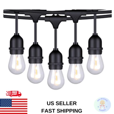 String Lights Outdoor Led 48 ft Shatterproof, Waterproof Patio Foxlux Waterpr Pe - Image 1 of 4