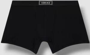 Versace Men's Black Cotton Stretch Logo Boxer Brief Trunk Underwear Size 3 - Picture 1 of 2
