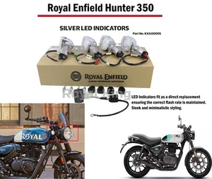 Royal Enfield HUNTER 350 ANTERIORE E POSTERIORE "INDICATORE LED ARGENTO" - Foto 1 di 7