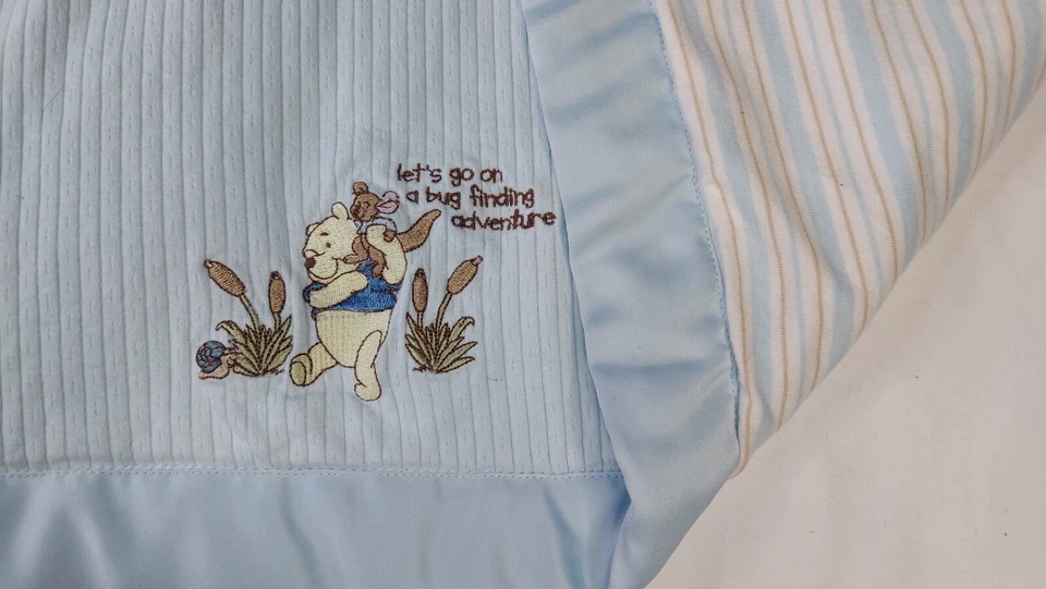 Manta azul bebé Disney Winnie the Pooh Roo Let's Go on a Bug Finding Adventure Foto 1 de 4