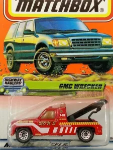 Matchbox Highway Haulers Series GMC Wrecker #14 ** VINTAGE ** 8TR-BKSV WHEELS ** - Picture 1 of 3