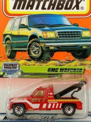 Matchbox Highway Haulers Series GMC Wrecker #14 ** VINTAGE ** 8TR-BKSV WHEELS ** - Image 1 of 3