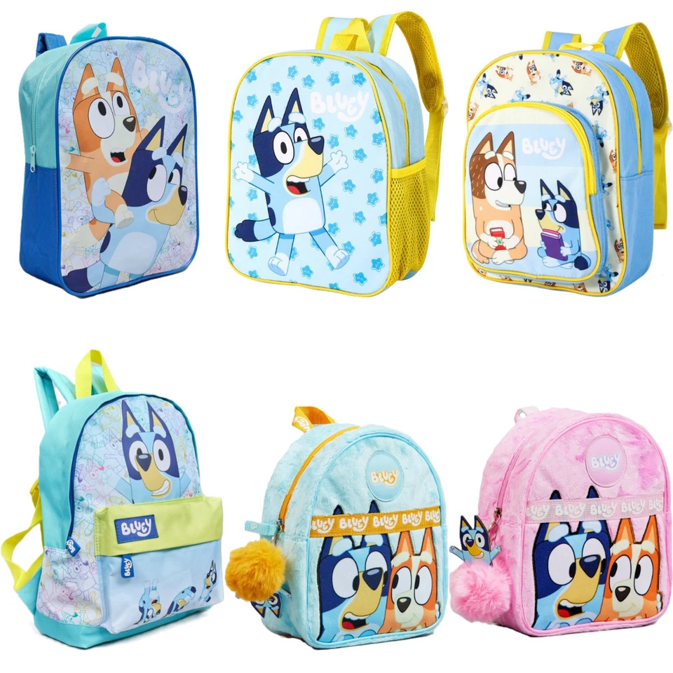 Bluey Bingo Childrens Backpack Kids Blue Pink Boys Girls School Travel Bag - Image 1 of 1
