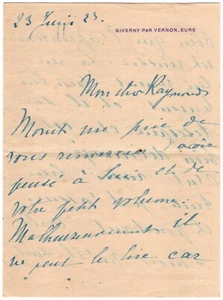 Brief von Claude Monets Schwiegertochter über seine Blindheit vor seinem Tod - Bild 1 von 3