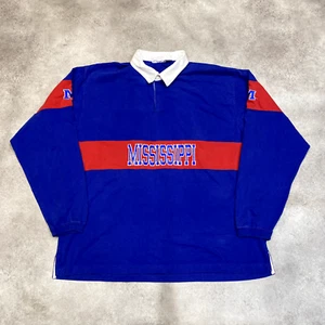 Varsity Classics Rugby Shirt Mens 2XL USA Vintage Sports Polo Top, Blue - Picture 1 of 11