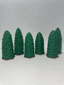 Custom Pine Trees For Heroscape Terrain - Forest 6er Set Forgotten Forest Style - Bild 1 von 6