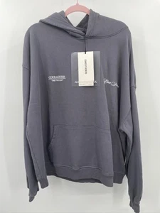 Felpa con cappuccio oversize Eme Studios Courageous blu mare profondo XL - Foto 1 di 11